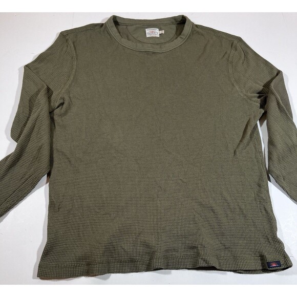 Faherty Thermal Knitwear Long Sleeve Green Shirt Men's Size XL - Picture 5 of 7